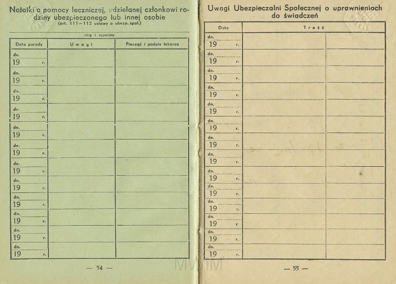 KKE 5431-30.jpg - Dok. Legitymacja ubezpieczeniowa. Legitymacja wydana przez Ubezpieczenia Społeczne w Wilnie dla Michała Katkowskiego (ur. w Taboryszkach), Wilno, 4 IV 1936 r.